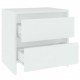 Bedside Cabinets 2 pcs White 45x34.5x44.5 cm Chipboard Bedside Cabinets 2 pcs White 45x34.5x44.5 cm Chipboard