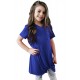Royal Blue Twist Drape Short Sleeve Tee for Girls Royal Blue Twist Drape Short Sleeve Tee for Girls