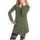Green Little Girl Long Sleeve Button Tunic Green Little Girl Long Sleeve Button Tunic