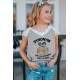 Gray Synonym Rolls Funny Graphic Lace Spliced Girls Top Gray Synonym Rolls Funny Graphic Lace Spliced Girls Top