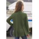 Green Choker Hollow-out Front Little Girl Kids' Long Sleeves Top Green Choker Hollow-out Front Little Girl Kids' Long Sleeves Top