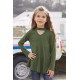 Green Choker Hollow-out Front Little Girl Kids' Long Sleeves Top Green Choker Hollow-out Front Little Girl Kids' Long Sleeves Top