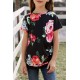 Black Blooming Floral Little Girls’ T-shirt Black Blooming Floral Little Girls’ T-shirt