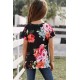 Black Blooming Floral Little Girls’ T-shirt Black Blooming Floral Little Girls’ T-shirt