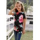 Black Blooming Floral Little Girls’ T-shirt Black Blooming Floral Little Girls’ T-shirt