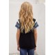 Black Girls' Striped Sleeves Tee Black Girls' Striped Sleeves Tee