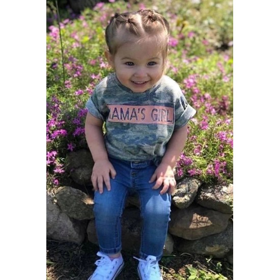 MAMA'S GIRL Camo Print Kids' T-shirt MAMA'S GIRL Camo Print Kids' T-shirt