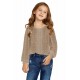 Swiss Dot Lace Splicing Long Sleeve Girl's Blouse Swiss Dot Lace Splicing Long Sleeve Girl's Blouse