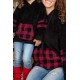 Little Girl Sherpa Plaid Pocket Hoodie Little Girl Sherpa Plaid Pocket Hoodie