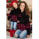 Little Girl Sherpa Plaid Pocket Hoodie Little Girl Sherpa Plaid Pocket Hoodie