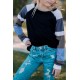 Black Striped Color Block Girl’s Long Sleeve Top Black Striped Color Block Girl’s Long Sleeve Top