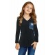 Blue Floral Print Kids Long Sleeve Top Blue Floral Print Kids Long Sleeve Top