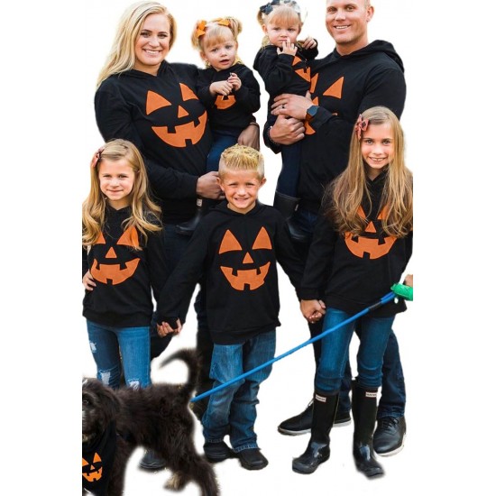 Kids' Halloween Pumpkin Ghost Graphic Pullover Hoodie Kids' Halloween Pumpkin Ghost Graphic Pullover Hoodie