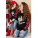Family Matching Girl's Plaid Christmas Print Tie Knot Long Sleeve Top Family Matching Girl's Plaid Christmas Print Tie Knot Long Sleeve Top