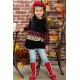 Little Girls Plaid and Leopard Colorblock Long Sleeve Top Little Girls Plaid and Leopard Colorblock Long Sleeve Top