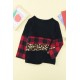 Little Girls Plaid and Leopard Colorblock Long Sleeve Top Little Girls Plaid and Leopard Colorblock Long Sleeve Top