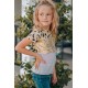 Leopard Striped Sequin Patchwork Girl's Short Sleeve Top Leopard Striped Sequin Patchwork Girl's Short Sleeve Top
