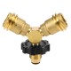 Propane Tank Y-Splitter Adapter Two Way LPG Adapter Tee Connector QCC1 Tank T Adapter Work with BBQ Grills Camping Stoves Heater Propane Tank Y-Splitter Adapter Two Way LPG Adapter Tee Connector QCC1 Tank T Adapter Work with BBQ Grills Camping Stoves Heater