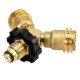 Propane Tank Y-Splitter Adapter Two Way LPG Adapter Tee Connector QCC1 Tank T Adapter Work with BBQ Grills Camping Stoves Heater Propane Tank Y-Splitter Adapter Two Way LPG Adapter Tee Connector QCC1 Tank T Adapter Work with BBQ Grills Camping Stoves Heater