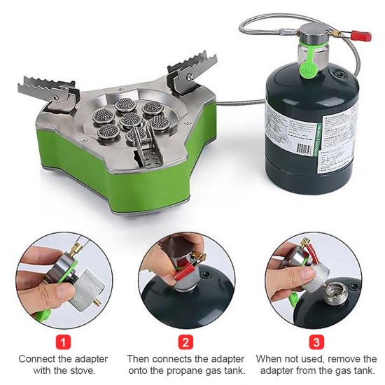 Camping Stove Adapter Outdoor Propane Gas Tank Adapter Conversion Head Camping Stove Adapter Outdoor Propane Gas Tank Adapter Conversion Head