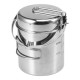 1L Stainless Steel Cooking Kettle Portable Outdoor Camping Backpacking Pot with Foldable Handle 1L Stainless Steel Cooking Kettle Portable Outdoor Camping Backpacking Pot with Foldable Handle