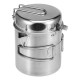 1L Stainless Steel Cooking Kettle Portable Outdoor Camping Backpacking Pot with Foldable Handle 1L Stainless Steel Cooking Kettle Portable Outdoor Camping Backpacking Pot with Foldable Handle