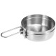 1L Stainless Steel Cooking Kettle Portable Outdoor Camping Backpacking Pot with Foldable Handle 1L Stainless Steel Cooking Kettle Portable Outdoor Camping Backpacking Pot with Foldable Handle