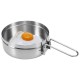 1L Stainless Steel Cooking Kettle Portable Outdoor Camping Backpacking Pot with Foldable Handle 1L Stainless Steel Cooking Kettle Portable Outdoor Camping Backpacking Pot with Foldable Handle