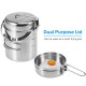 1L Stainless Steel Cooking Kettle Portable Outdoor Camping Backpacking Pot with Foldable Handle 1L Stainless Steel Cooking Kettle Portable Outdoor Camping Backpacking Pot with Foldable Handle