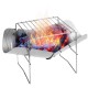 2-in-1 Portable Folding Stainless Steel Barbecue Grill Camp Firepit Outdoor Camping Backpakcing Wood Burning Stove 2-in-1 Portable Folding Stainless Steel Barbecue Grill Camp Firepit Outdoor Camping Backpakcing Wood Burning Stove
