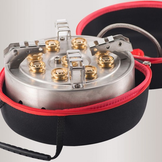 Self-Driving Tour Outdoor Stainless Steel 9-Head Stove Portable 9 Hole Fire And Brimstone Stove Single 1M Soft Tube Self-Driving Tour Outdoor Stainless Steel 9-Head Stove Portable 9 Hole Fire And Brimstone Stove Single 1M Soft Tube