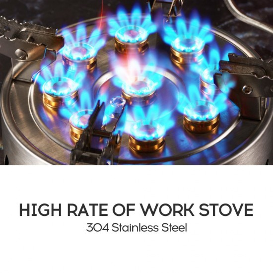 Self-Driving Tour Outdoor Stainless Steel 9-Head Stove Portable 9 Hole Fire And Brimstone Stove Single 1M Soft Tube Self-Driving Tour Outdoor Stainless Steel 9-Head Stove Portable 9 Hole Fire And Brimstone Stove Single 1M Soft Tube