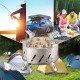 Self-Driving Tour Outdoor Stainless Steel 9-Head Stove Portable 9 Hole Fire And Brimstone Stove Single 1M Soft Tube Self-Driving Tour Outdoor Stainless Steel 9-Head Stove Portable 9 Hole Fire And Brimstone Stove Single 1M Soft Tube