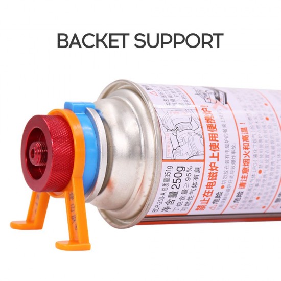 Gas Tank Converter with Support Auto-off Long Gas Cylinder Adapter Outdoor Camping Stove Connector Gas Tank Converter with Support Auto-off Long Gas Cylinder Adapter Outdoor Camping Stove Connector