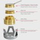 Mini Alcohol Stove Cooking Pot Cookset for Outdoor Camping Hiking Backpacking Fishing Mini Alcohol Stove Cooking Pot Cookset for Outdoor Camping Hiking Backpacking Fishing