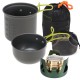 Mini Alcohol Stove Cooking Pot Cookset for Outdoor Camping Hiking Backpacking Fishing Mini Alcohol Stove Cooking Pot Cookset for Outdoor Camping Hiking Backpacking Fishing