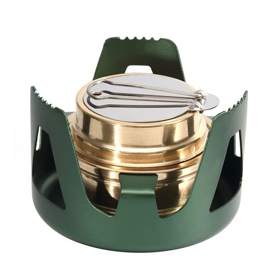 Mini Alcohol Stove Cooking Pot Cookset for Outdoor Camping Hiking Backpacking Fishing Mini Alcohol Stove Cooking Pot Cookset for Outdoor Camping Hiking Backpacking Fishing