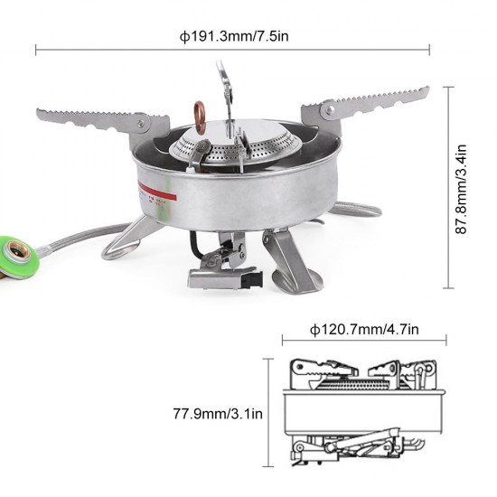 BRS-10 Outdoor Portable Camping Picnic Split-Type Stainless Steel Butane Gas Stove Cooker Burner Big Power Large Blaze BRS-10 Outdoor Portable Camping Picnic Split-Type Stainless Steel Butane Gas Stove Cooker Burner Big Power Large Blaze