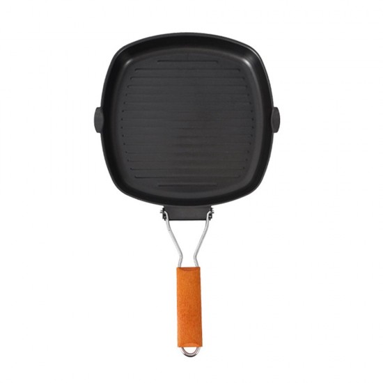Outdoor Camping Frying Pan Ultralight Iron Steak Pot with Foldable Handle Cooking Tableware Outdoor Camping Frying Pan Ultralight Iron Steak Pot with Foldable Handle Cooking Tableware