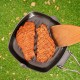 Outdoor Camping Frying Pan Ultralight Iron Steak Pot with Foldable Handle Cooking Tableware Outdoor Camping Frying Pan Ultralight Iron Steak Pot with Foldable Handle Cooking Tableware