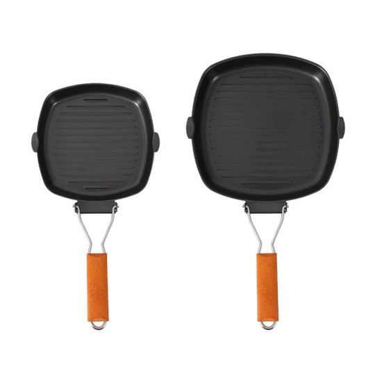 Outdoor Camping Frying Pan Ultralight Iron Steak Pot with Foldable Handle Cooking Tableware Outdoor Camping Frying Pan Ultralight Iron Steak Pot with Foldable Handle Cooking Tableware