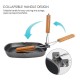 Outdoor Camping Frying Pan Ultralight Iron Steak Pot with Foldable Handle Cooking Tableware Outdoor Camping Frying Pan Ultralight Iron Steak Pot with Foldable Handle Cooking Tableware