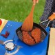 Outdoor Camping Frying Pan Ultralight Iron Steak Pot with Foldable Handle Cooking Tableware Outdoor Camping Frying Pan Ultralight Iron Steak Pot with Foldable Handle Cooking Tableware
