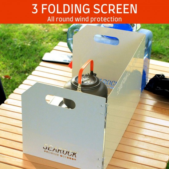 Folding Outdoor Stove Windscreen Camping Stove Wind Screen 3 Plates Stove Windshield with Carrying Bag Butane Burner Windshield for Camping Picnic Backpacking Cooking Folding Outdoor Stove Windscreen Camping Stove Wind Screen 3 Plates Stove Windshield with Carrying Bag Butane Burner Windshield for Camping Picnic Backpacking Cooking