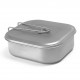 0.8mm Thick Titanium Lunch Box 1000ml Large Capacity Mess Tin with Lid Folding Handle Outdoor Camping Cookware 0.8mm Thick Titanium Lunch Box 1000ml Large Capacity Mess Tin with Lid Folding Handle Outdoor Camping Cookware
