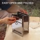 Folding Wood Burning Stove Blowpipe Kit Mini BBQ Grill with Carry Bag for Backpacking Hiking Camping Cooking Folding Wood Burning Stove Blowpipe Kit Mini BBQ Grill with Carry Bag for Backpacking Hiking Camping Cooking