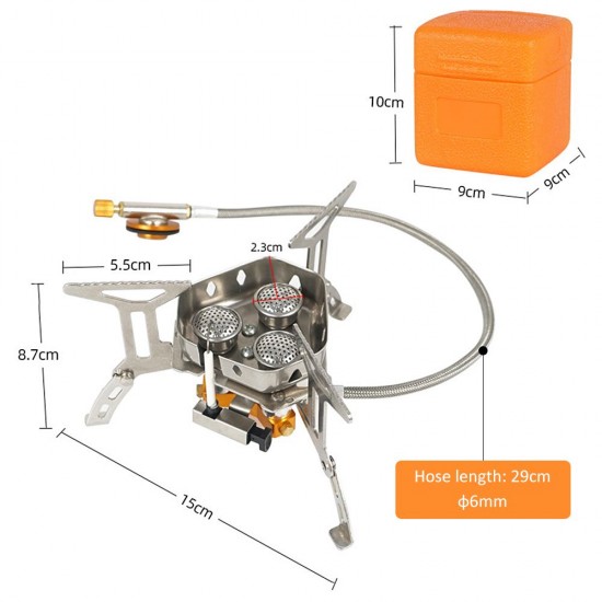 5800W Foldable Camping Gas Stove 3 Burners Piezo Ignition Lightweight Windproof Backpacking Stove Outdoor Cooking Stove for Camping Hiking Picnics 5800W Foldable Camping Gas Stove 3 Burners Piezo Ignition Lightweight Windproof Backpacking Stove Outdoor Cooking Stove for Camping Hiking Picnics