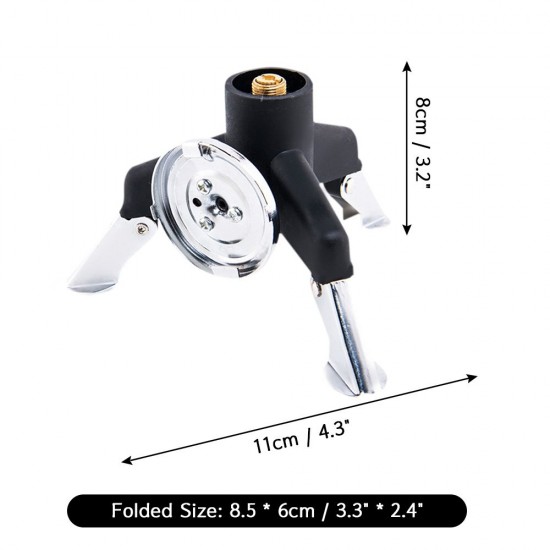 Hiking Camping Foldable Tripod Bracket Transfer Head for Gas Canister Tank Stove Holder Hiking Camping Foldable Tripod Bracket Transfer Head for Gas Canister Tank Stove Holder