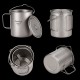Aomiun Ultralight 750ml Titanium Pot Portable Titanium Water Mug Cup with Lid and Foldable Handle Outdoor Camping Cooking Picnic Aomiun Ultralight 750ml Titanium Pot Portable Titanium Water Mug Cup with Lid and Foldable Handle Outdoor Camping Cooking Picnic