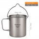 Aomiun Ultralight 750ml Titanium Pot Portable Titanium Water Mug Cup with Lid and Foldable Handle Outdoor Camping Cooking Picnic Aomiun Ultralight 750ml Titanium Pot Portable Titanium Water Mug Cup with Lid and Foldable Handle Outdoor Camping Cooking Picnic